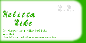 melitta mike business card